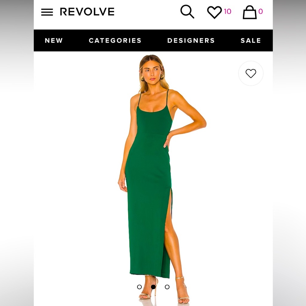 REVOLVE Green gown - XXS. New w/ tags